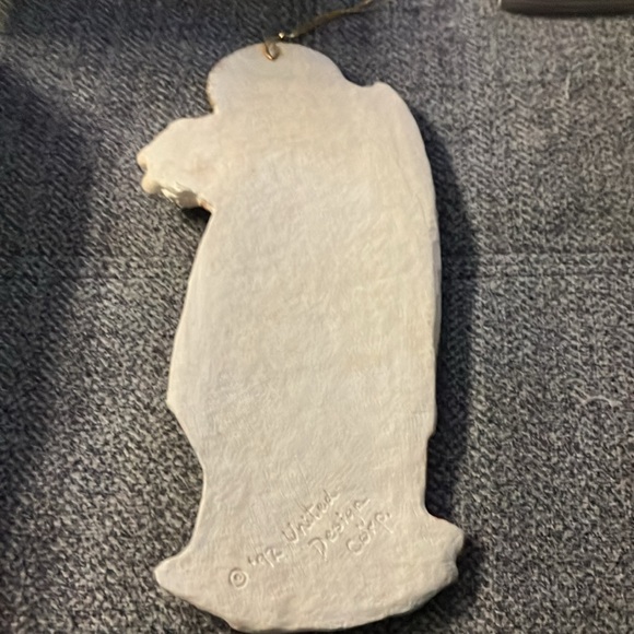 Itty-bitty Christmas, angel ivory and tambourine- - Picture 2 of 7